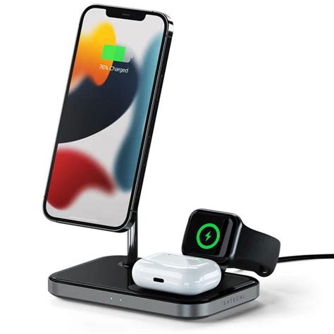 TechCharge™ 3-in-1 Wireless Charging Stand – For Phone, Watch, and AirPods!